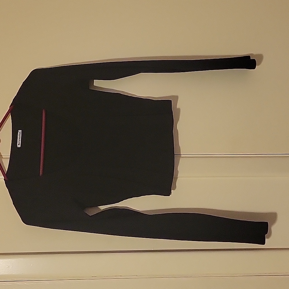 Reformation black crop top